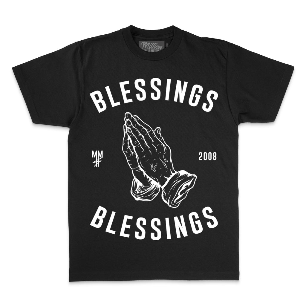 Blessings on Blessings - Black T-Shirt – Million Dolla Motive