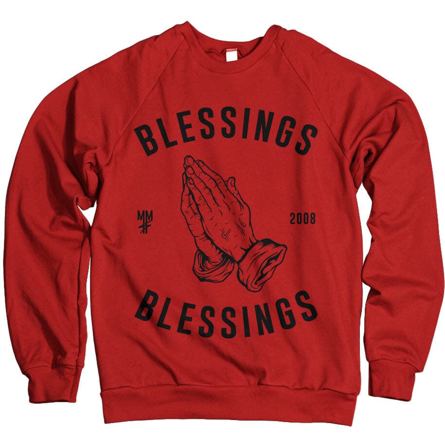 Blessings on Blessings - Red Crewneck Sweatshirt