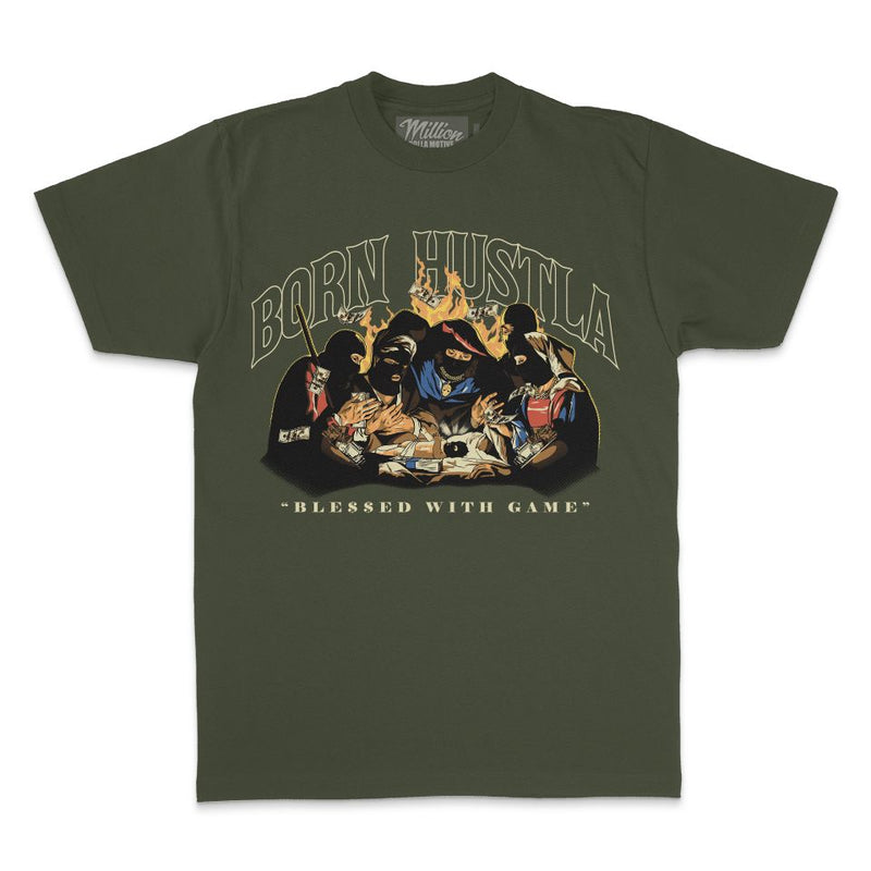 Born Hustla - Olive T-Shirt