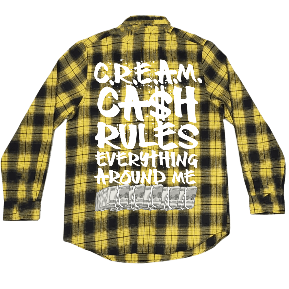 
                  
                    CREAM - Black and Yellow Flannel Long Sleeve Shirt
                  
                