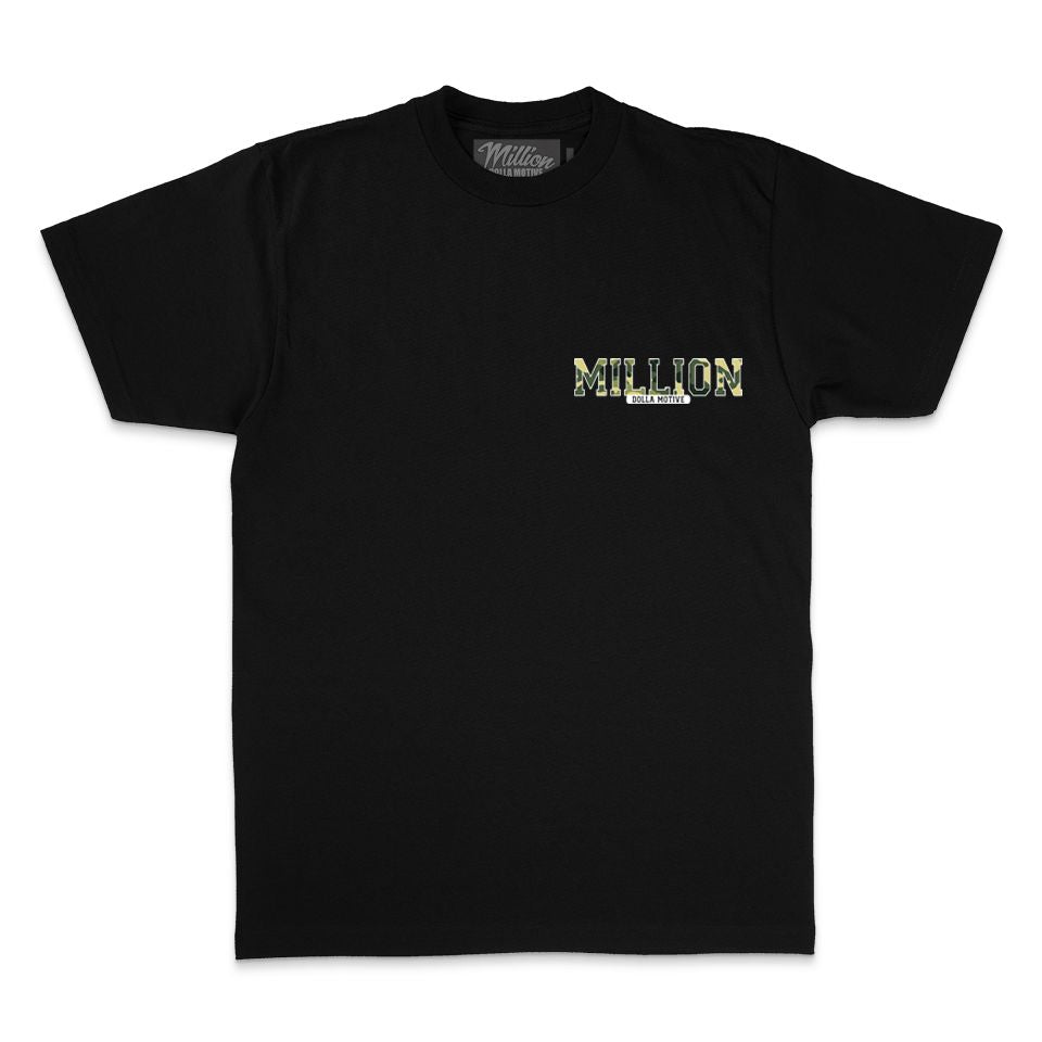 
                  
                    Camo Manufactured with Love - Black T-Shirt
                  
                