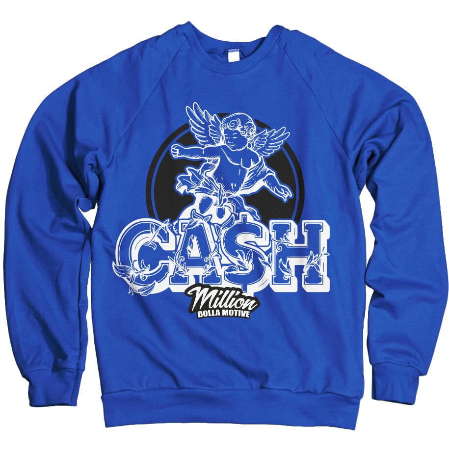 Cash Angel Cherub - Royal Blue Crewneck Sweatshirt