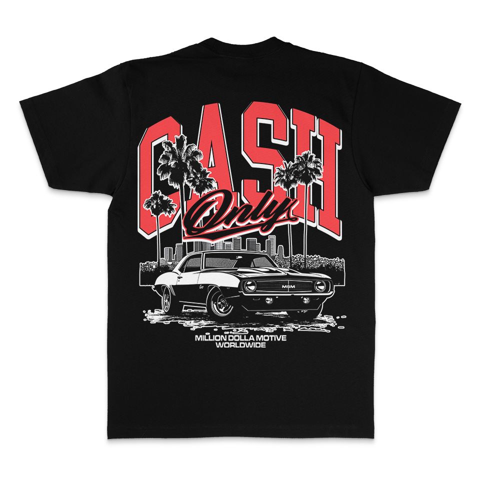 
                  
                    Cash Only - Infrared on Black T-Shirt
                  
                