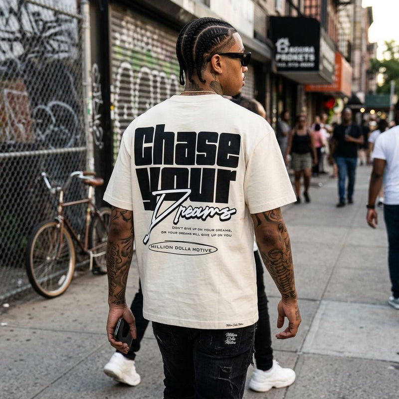 Chase Your Dreams - Natural Sail T-Shirt T-Shirt Million Dolla Motive 