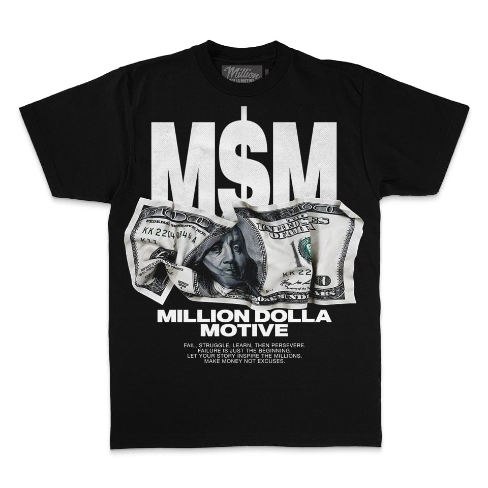 Crumpled Money M$M - Black T-Shirt