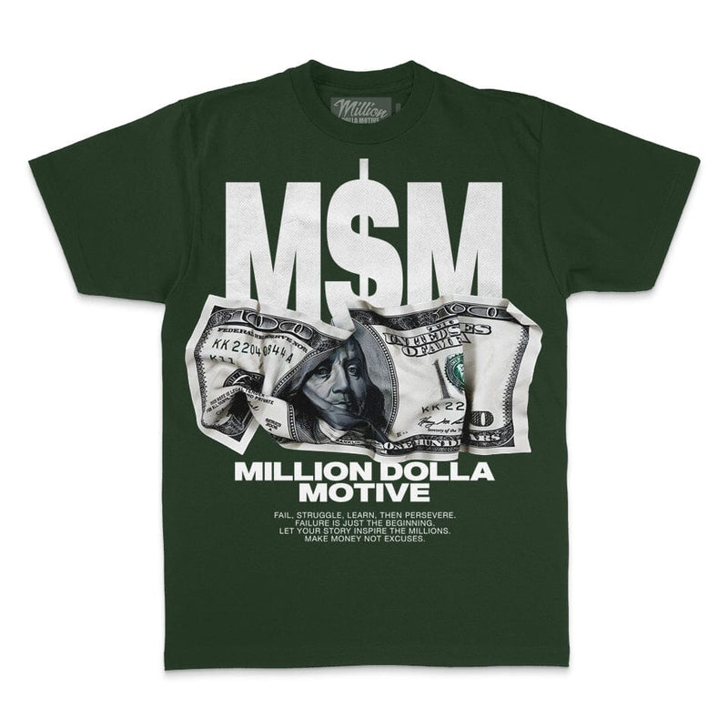 Crumpled Money M$M - Dark Green T-Shirt T-Shirt Million Dolla Motive 