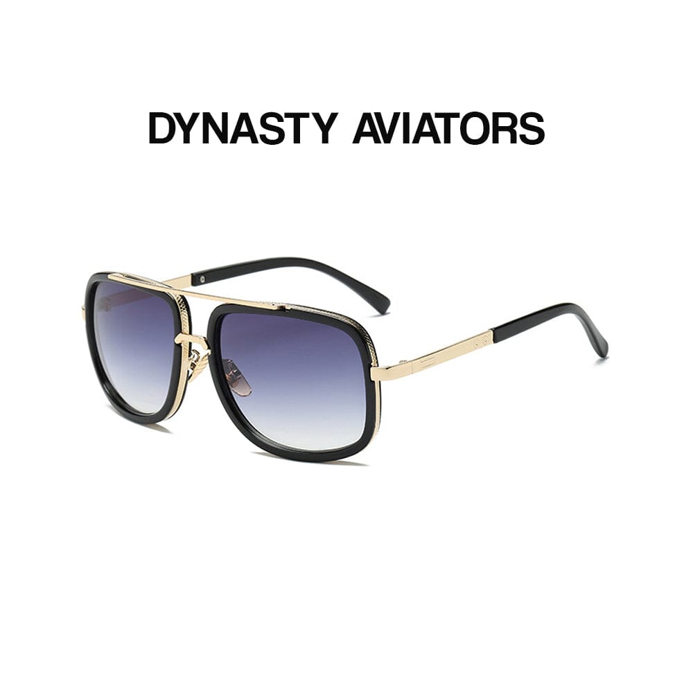 Dynasty Aviators  - Gold & Purple Sunglasses