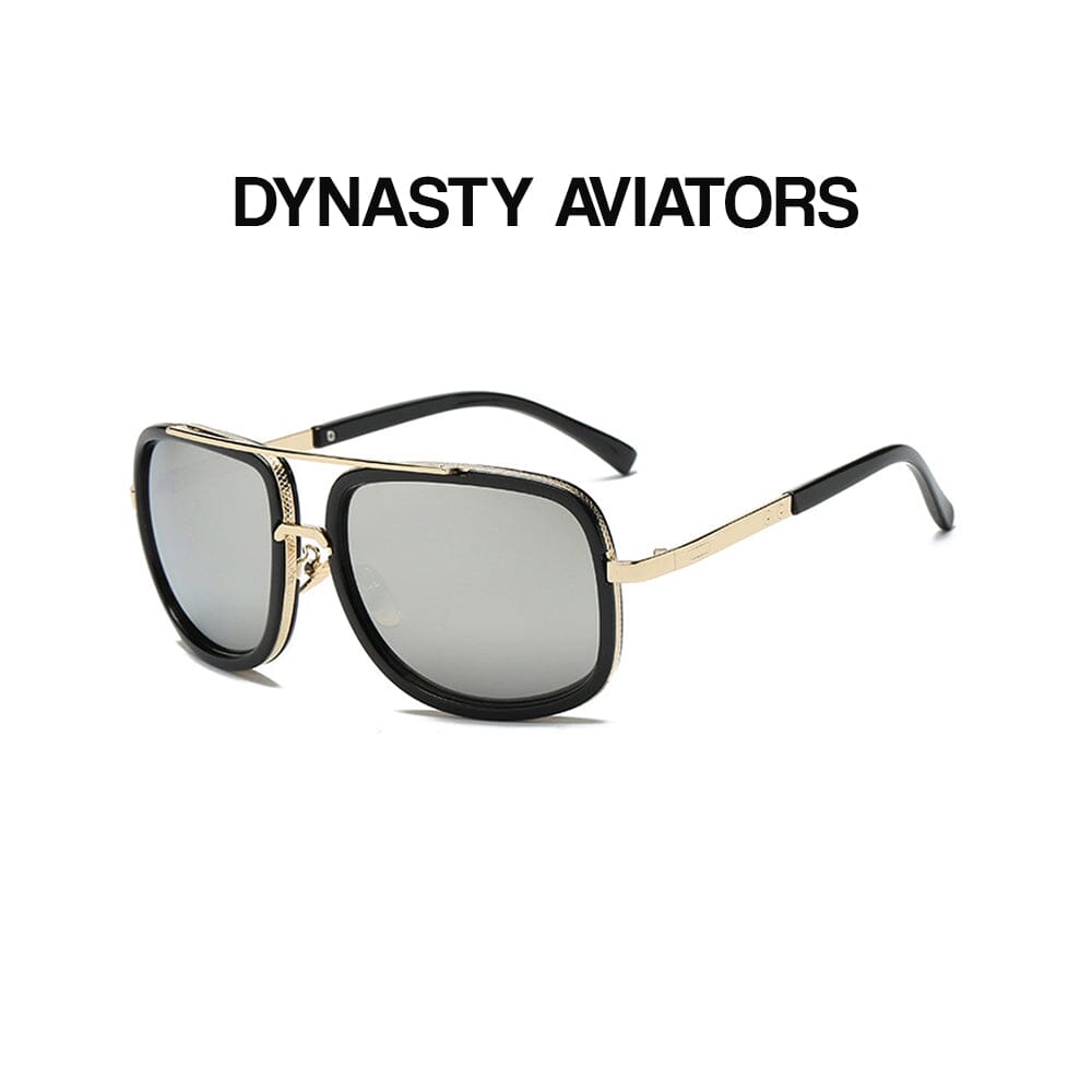 Dynasty Aviators  - Gold & Grey Sunglasses