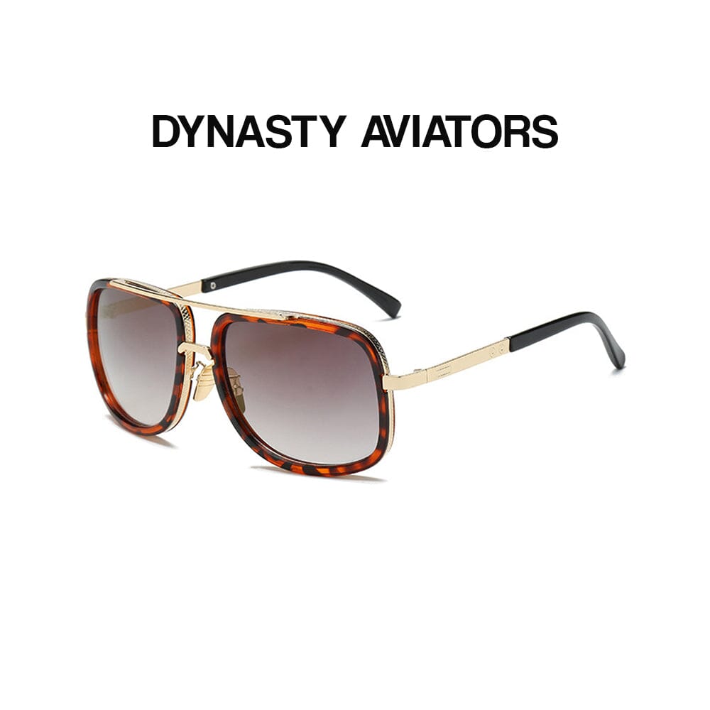 Dynasty Aviators  - Gold & Hawksbill Sunglasses