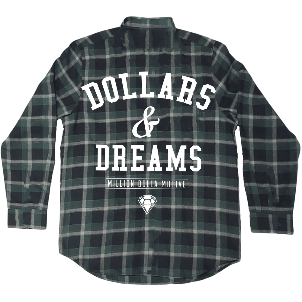Dollars & Dreams - Gorge Green Flannel Long Sleeve Shirt