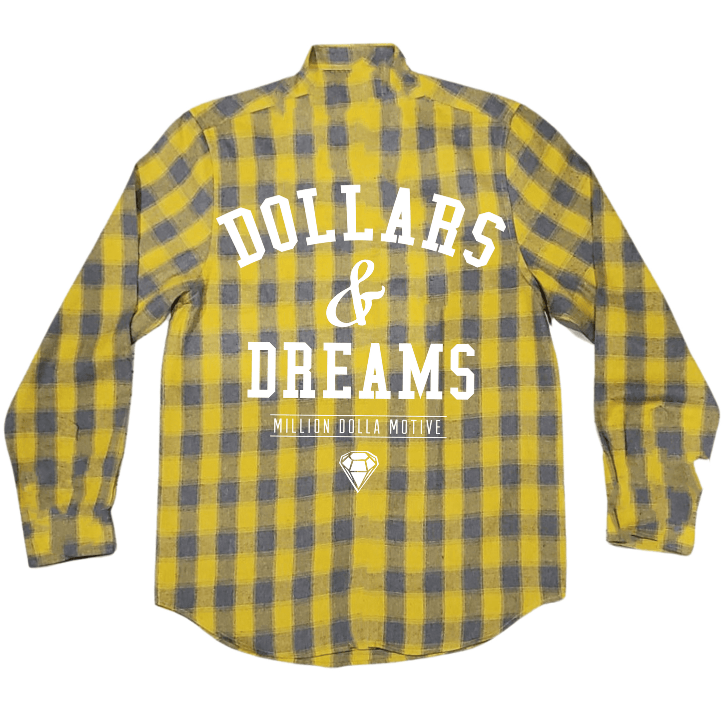 
                  
                    Dollars & Dreams - Yellow and Grey Flannel Long Sleeve Shirt
                  
                