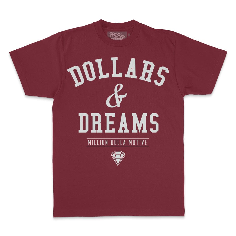 Dollars & Dreams - Burgundy T-Shirt