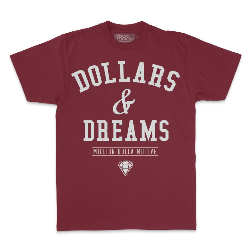 Dollars & Dreams - Burgundy T-Shirt T-Shirt Million Dolla Motive 