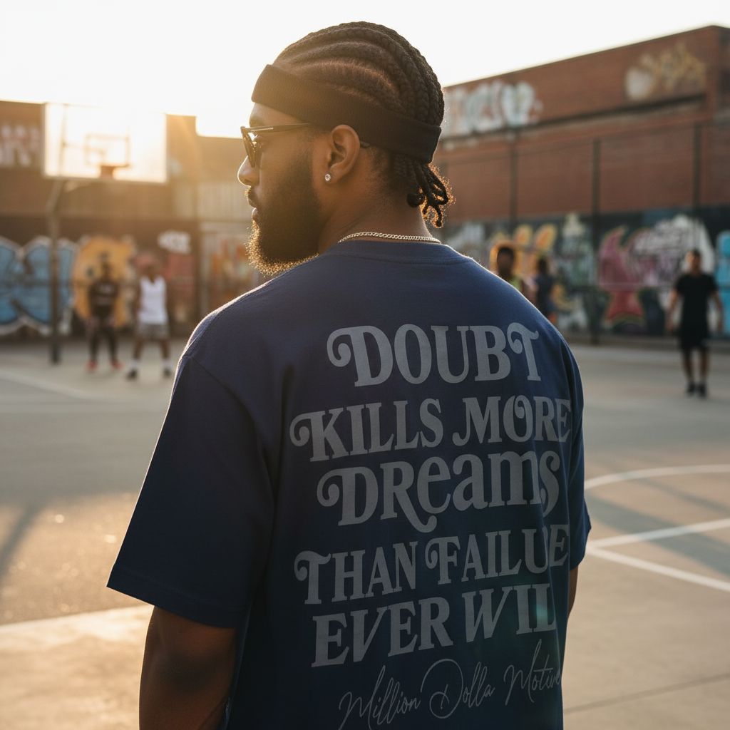 Doubt Kills More Dreams - Navy T-Shirt T-Shirt Million Dolla Motive 