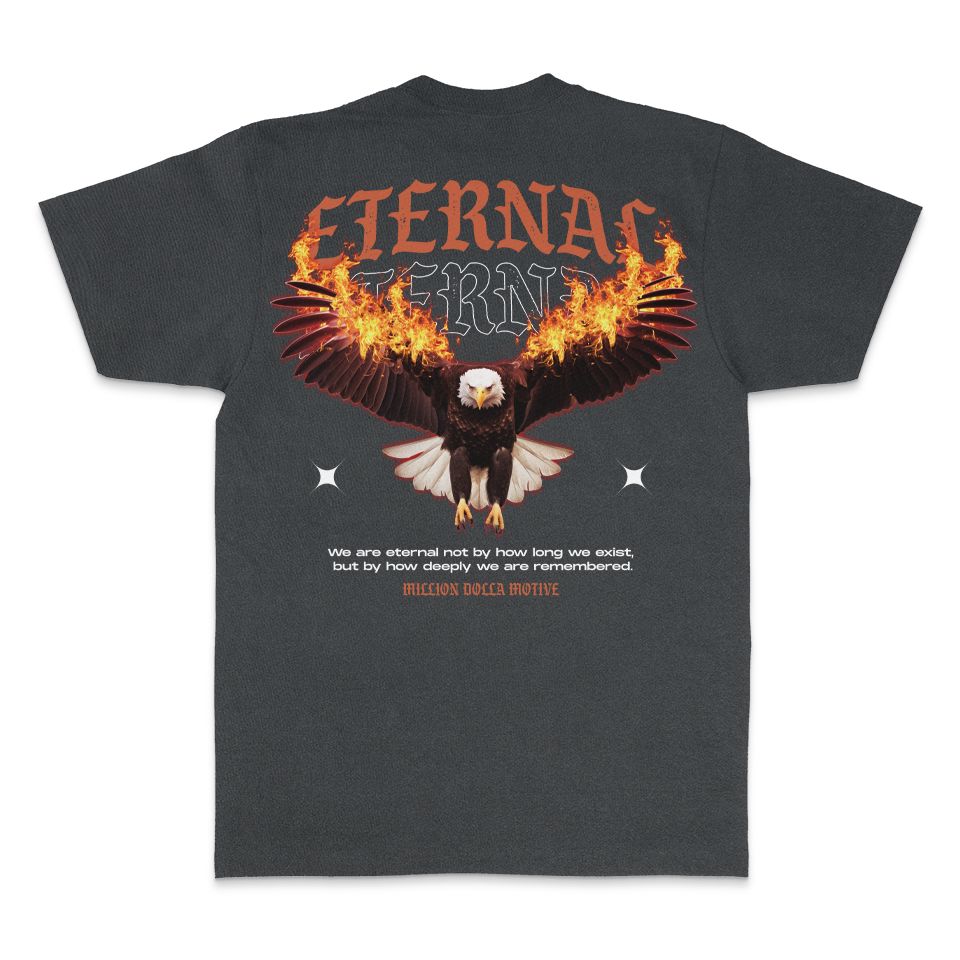 
                  
                    Eternal Eagle - Black Vintage Dye T-Shirt
                  
                