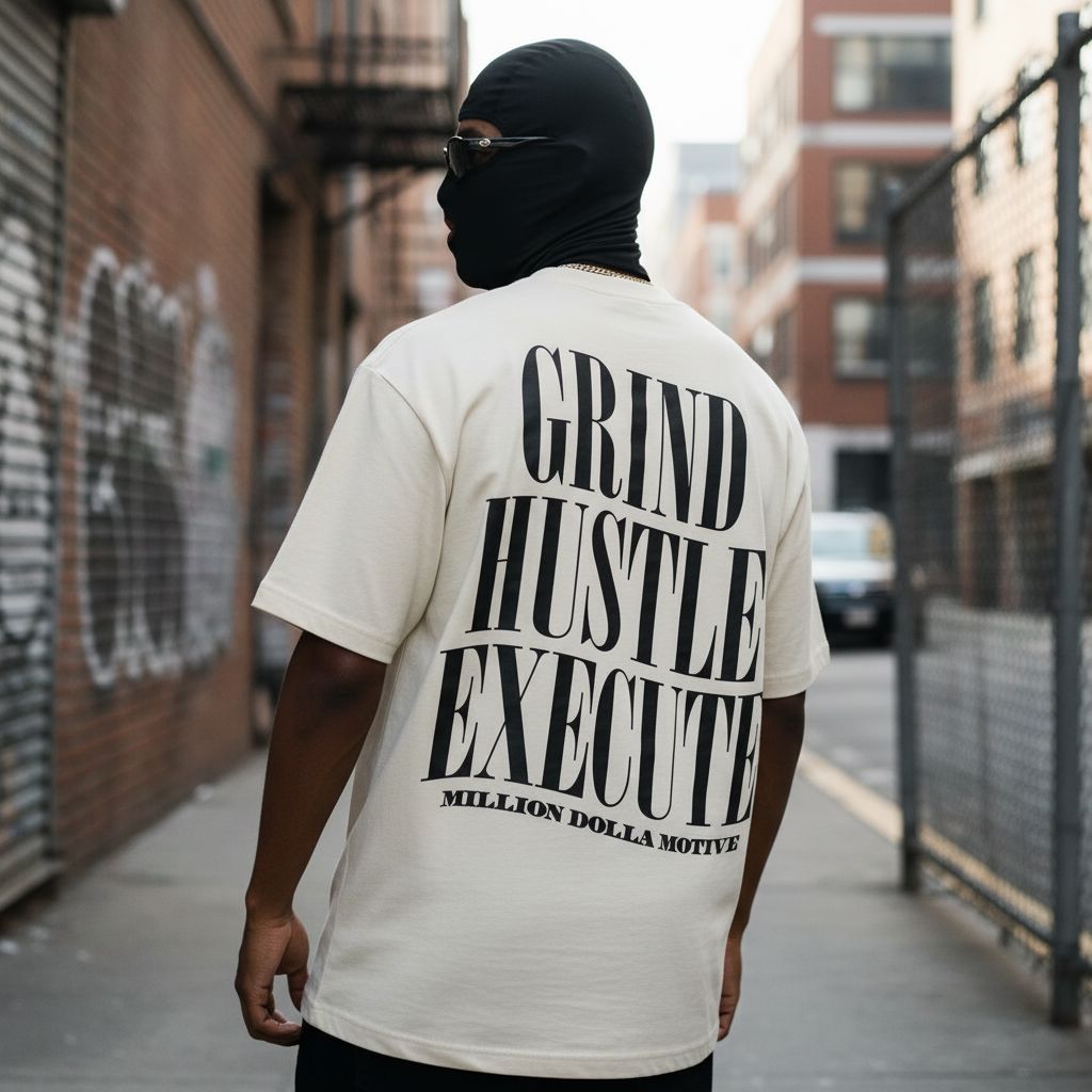 Grind Hustle Execute - Natural Sail T-Shirt T-Shirt Million Dolla Motive 
