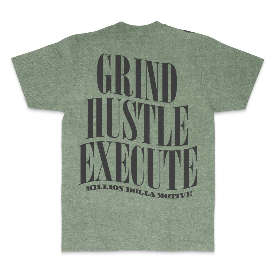 
                  
                    Grind Hustle Execute - Olive Vintage Dye T-Shirt
                  
                