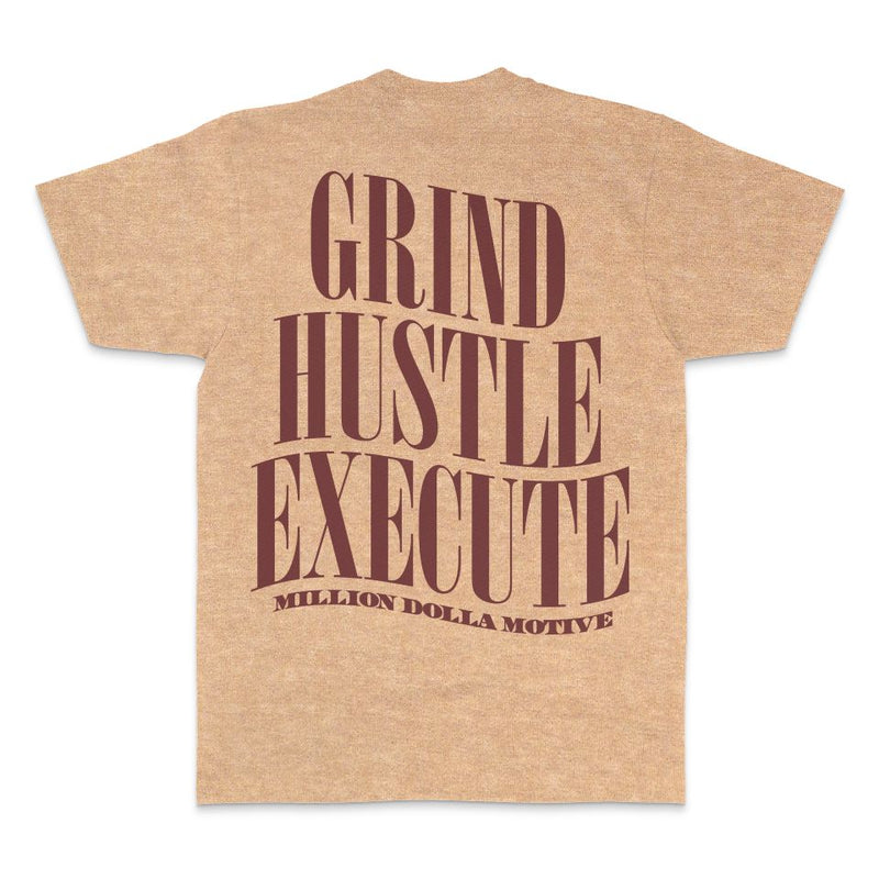 Grind Hustle Execute - Blush Tan Vintage Dye T-Shirt