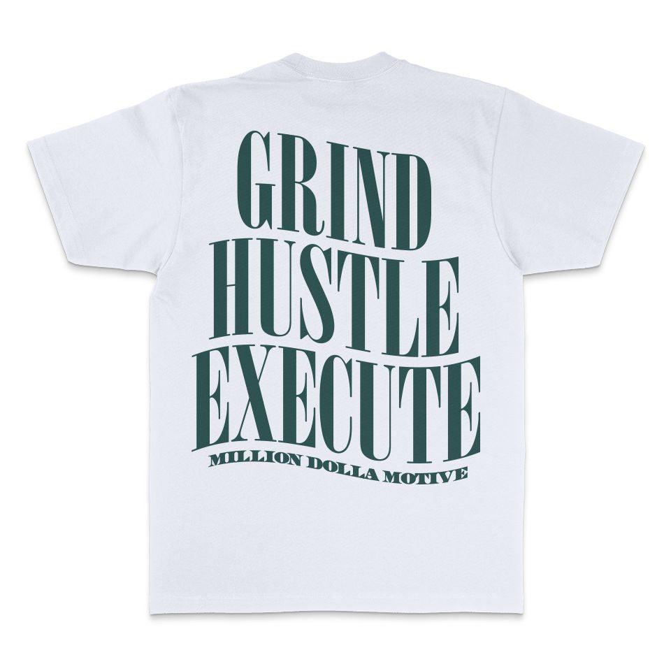 
                  
                    Grind Hustle Execute - White T-Shirt
                  
                