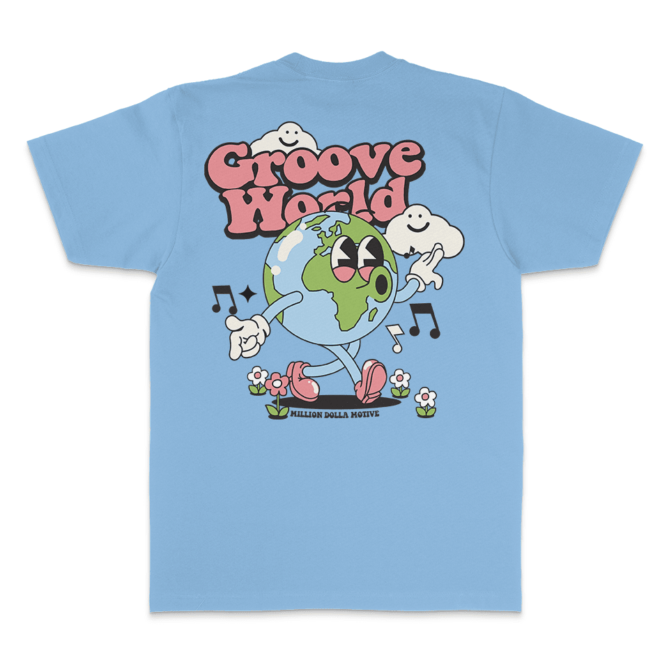 
                  
                    Groove World - University Blue T-Shirt
                  
                