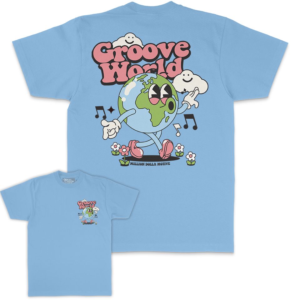 
                  
                    Groove World - University Blue T-Shirt
                  
                