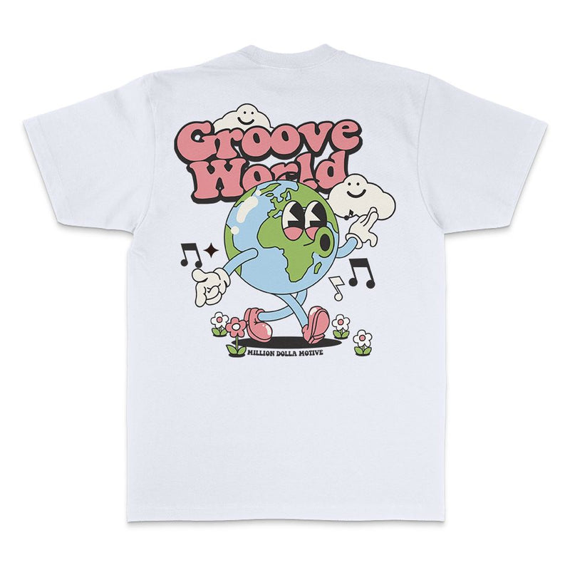 Groove World - White T-Shirt