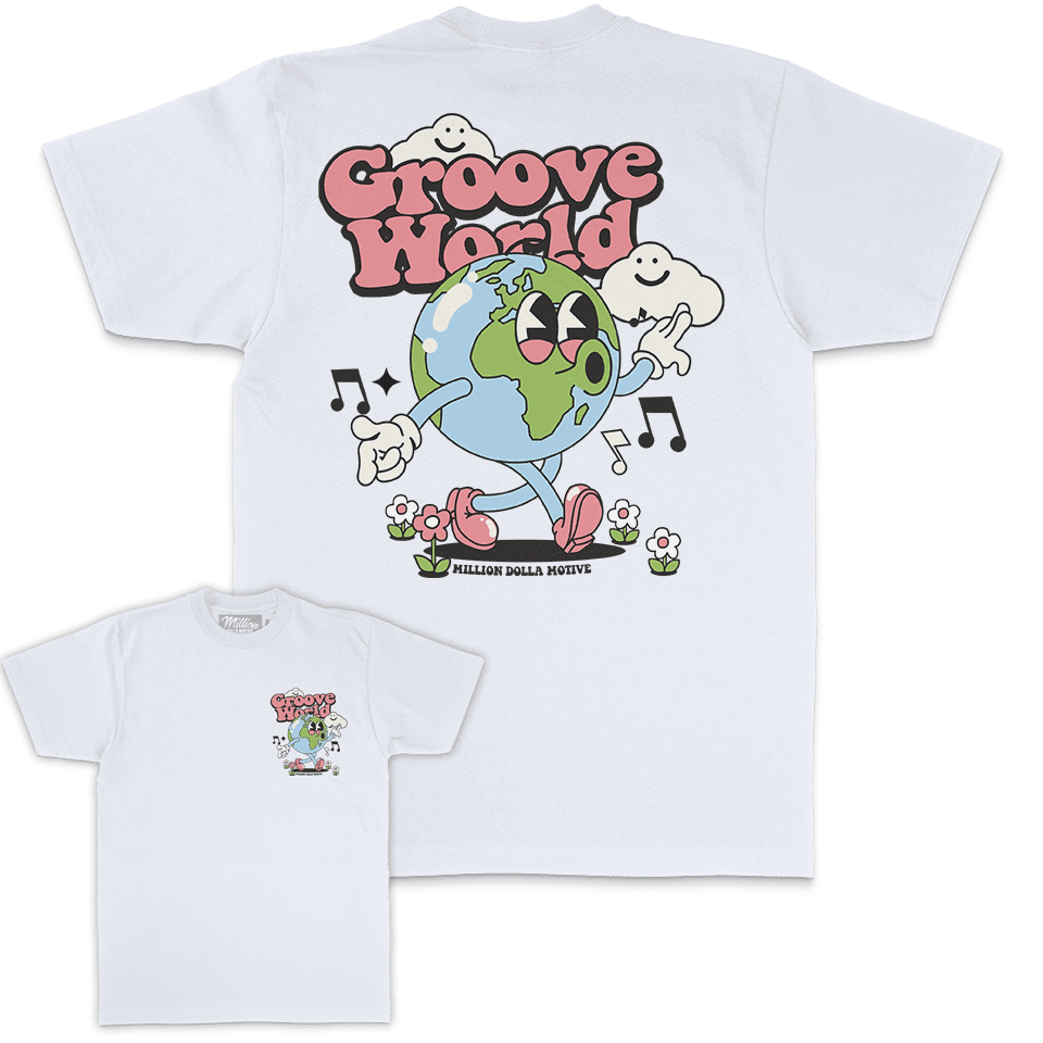 Groove World - White T-Shirt