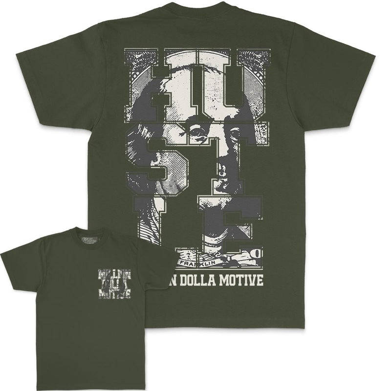 Hustle 100 - Olive T-Shirt