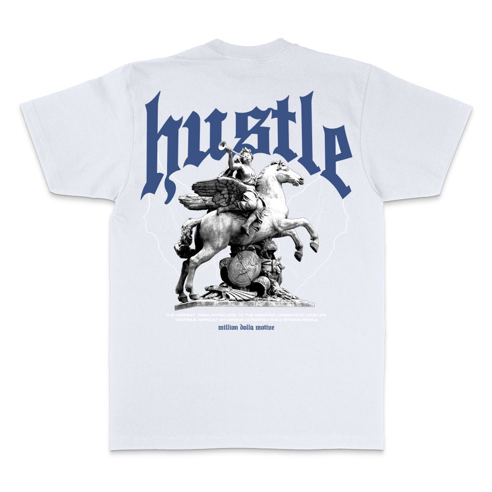 
                  
                    Hustle Builds Strong People - White T-Shirt
                  
                