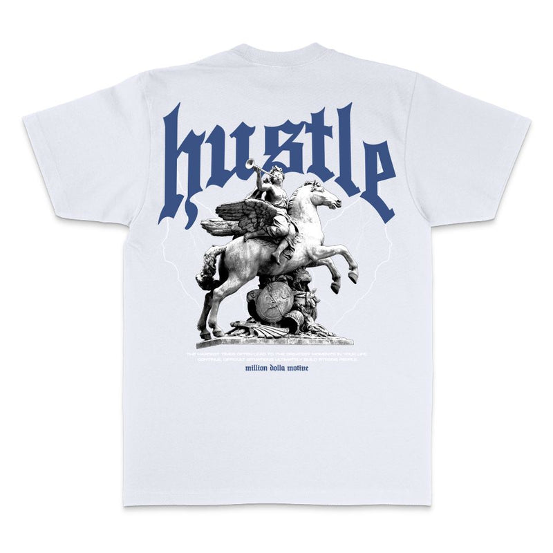 Hustle Builds Strong People - White T-Shirt