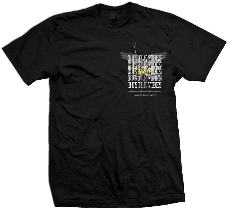 Hustle Vibes - Black T-Shirt T-Shirt Million Dolla Motive 