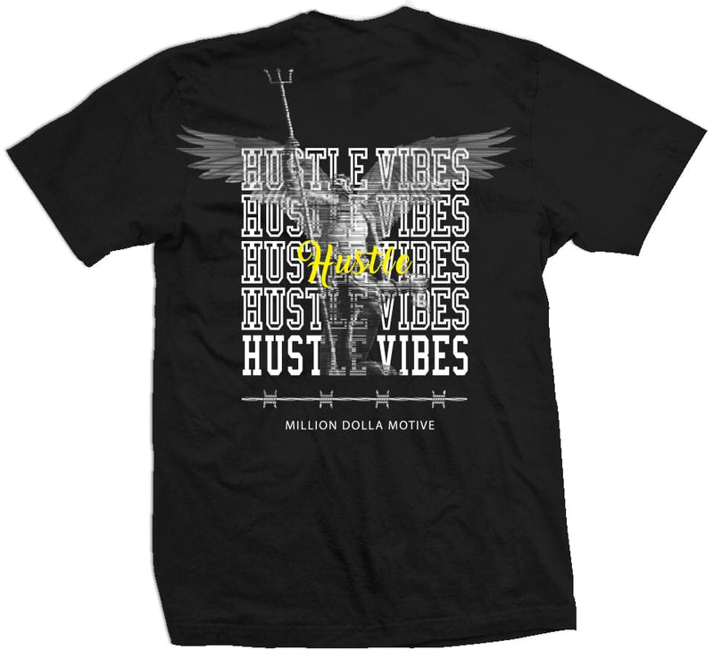 Hustle Vibes - Black T-Shirt T-Shirt Million Dolla Motive 