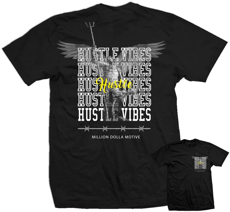 Hustle Vibes - Black T-Shirt T-Shirt Million Dolla Motive 