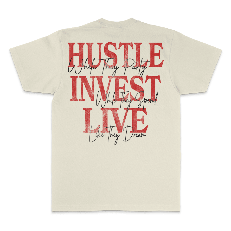 
                  
                    Hustle Invest Live - Natural Sail T-Shirt
                  
                