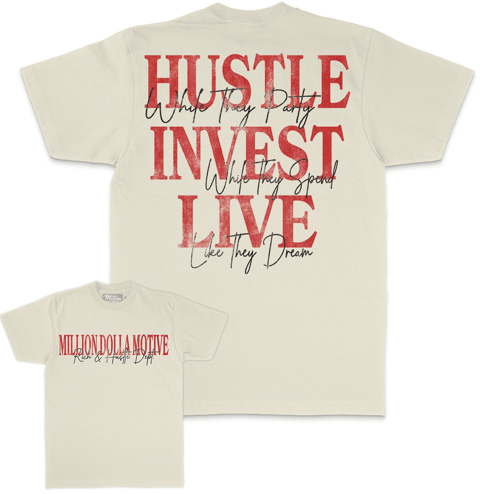 Hustle Invest Live - Natural Sail T-Shirt