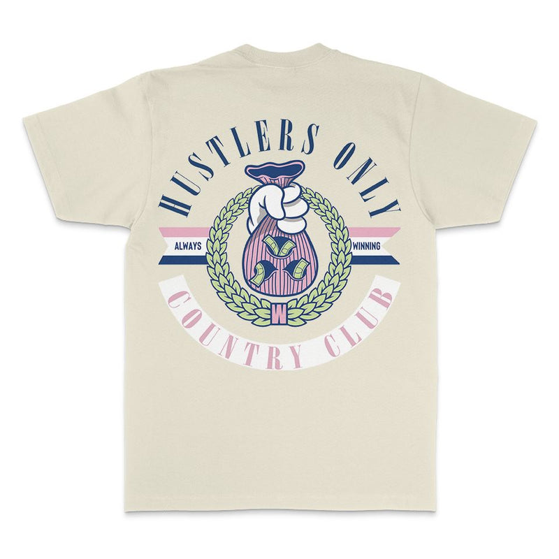 Hustlers Only Country Club - Natural Sail T-Shirts