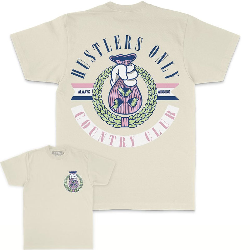 Hustlers Only Country Club - Natural Sail T-Shirts