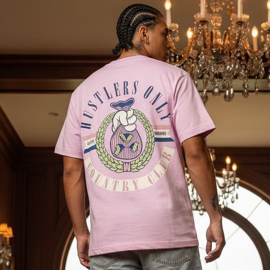 Hustler's Only Country Club - Pink T-Shirt T-Shirt Million Dolla Motive 