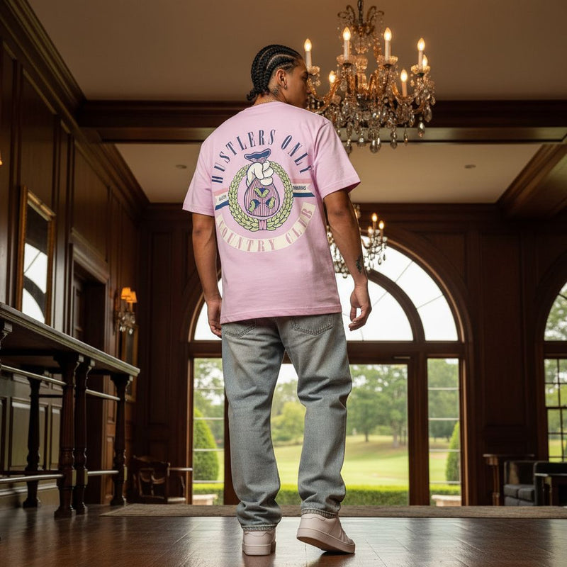 Hustler's Only Country Club - Pink T-Shirt T-Shirt Million Dolla Motive 