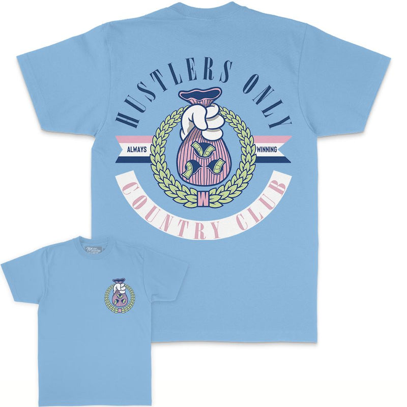 Hustlers Only Country Club - University Blue T-Shirt