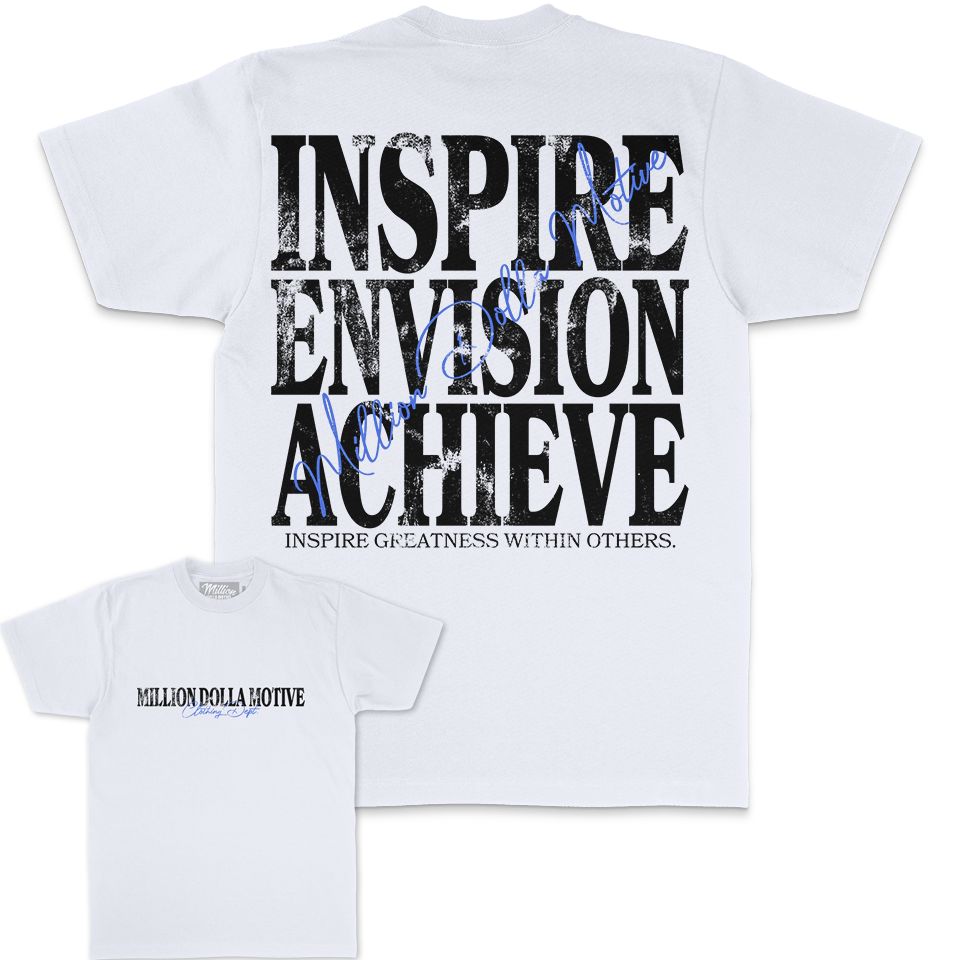 
                  
                    Inspire Envision Achieve - White T-Shirt T-Shirt Million Dolla Motive 
                  
                