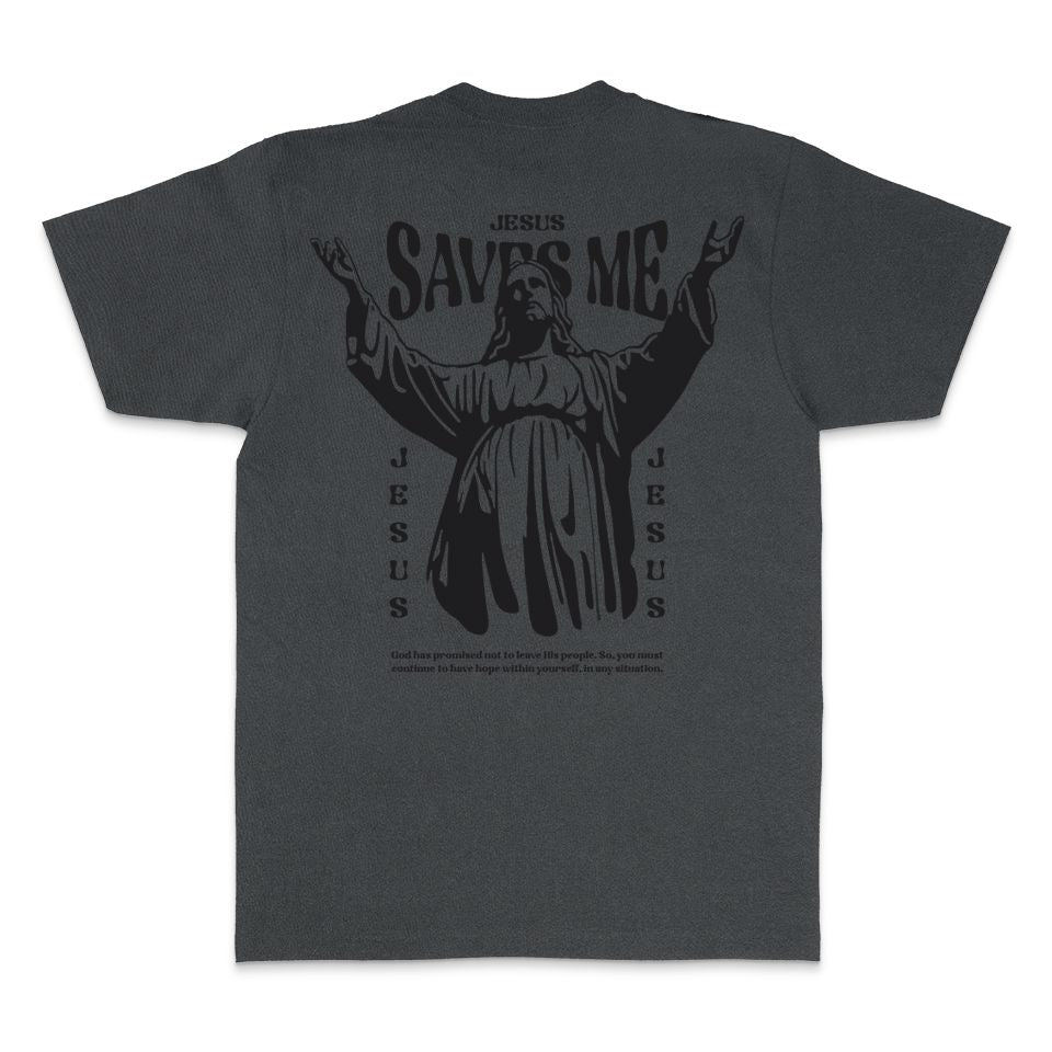 
                  
                    Jesus Saves Me - Black Vintage Dye T-Shirt
                  
                