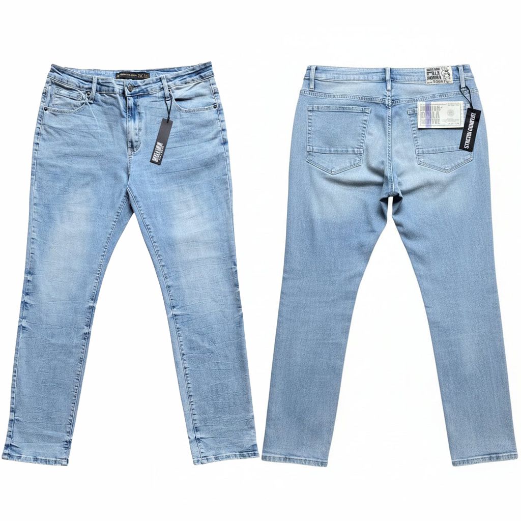 
                  
                    Light Blue Taper Denim Pants
                  
                
