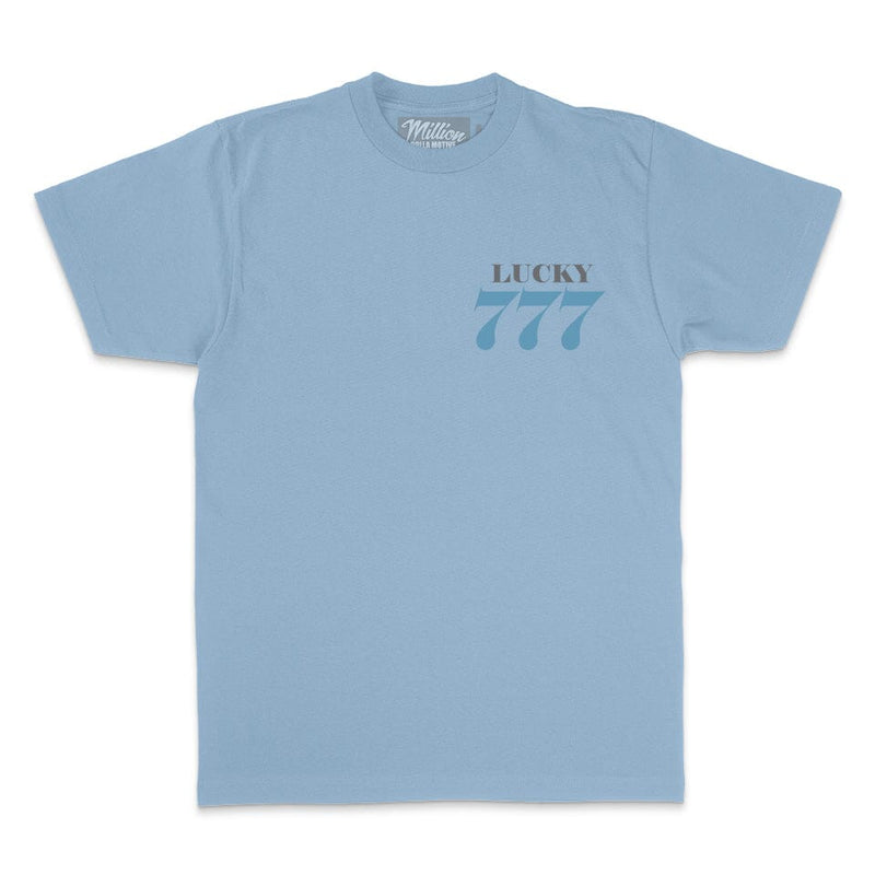 Lucky 777 - University Blue T-Shirt T-Shirt Million Dolla Motive 