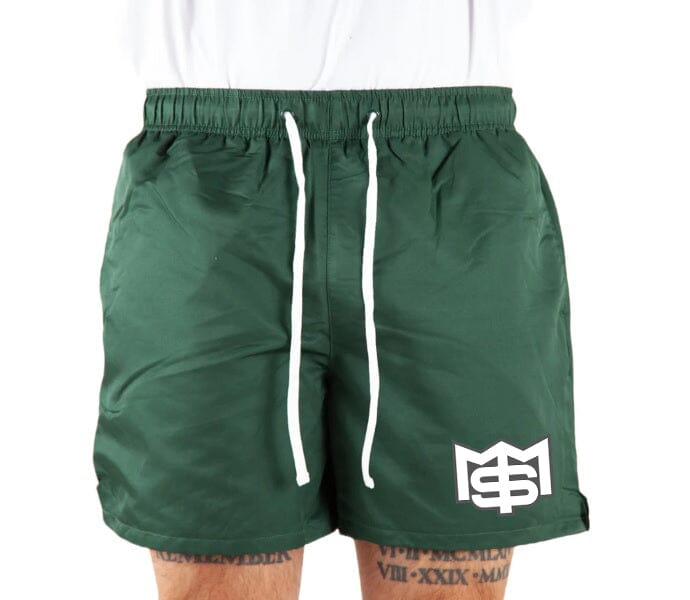 M$M - Moss Green Running Poly Shorts