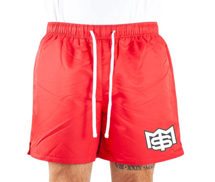 M$M - Red Running Poly Shorts