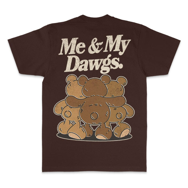 Me & My Dawgs - Brown T-Shirt T-Shirt Million Dolla Motive 