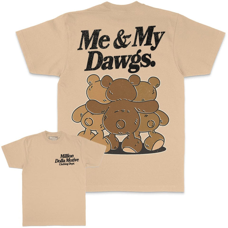 Me & My Dawgs - Khaki T-Shirt T-Shirt Million Dolla Motive 