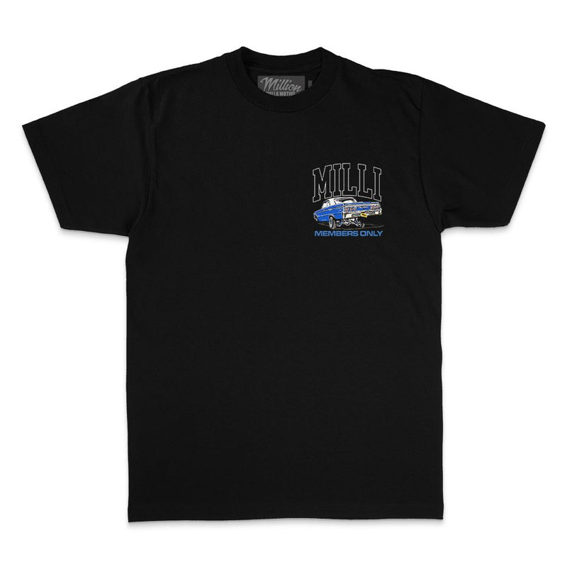 Milli Lowrider Members Only - Black T-Shirt
