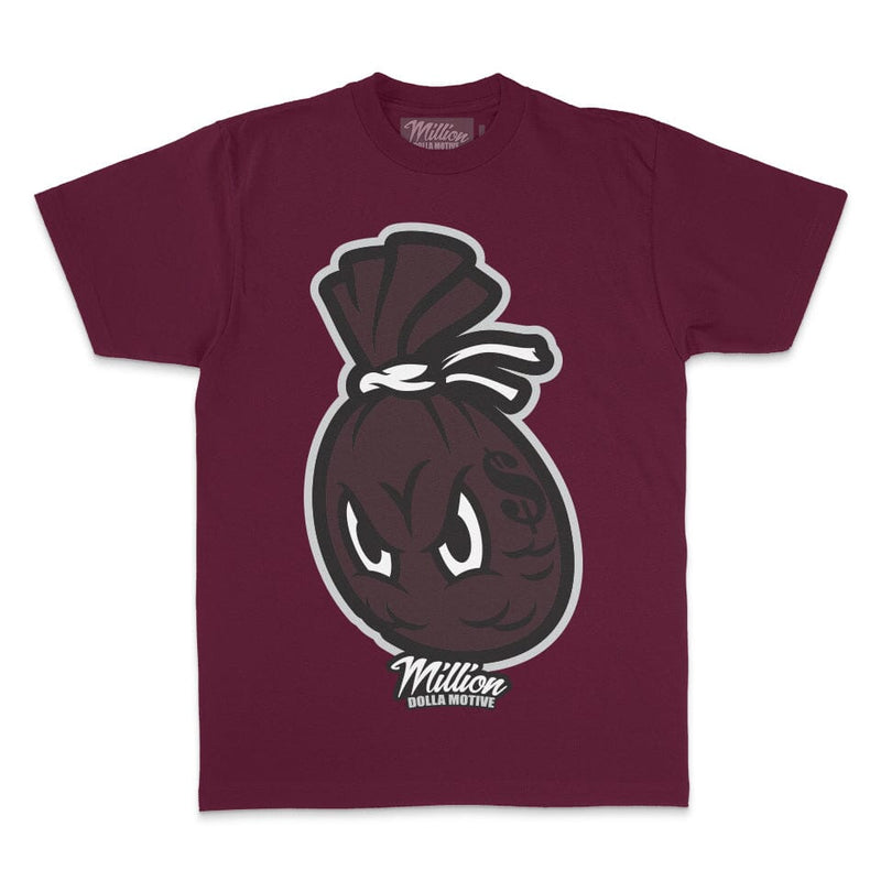 Money Bag - Maroon T-Shirt T-Shirt Million Dolla Motive 